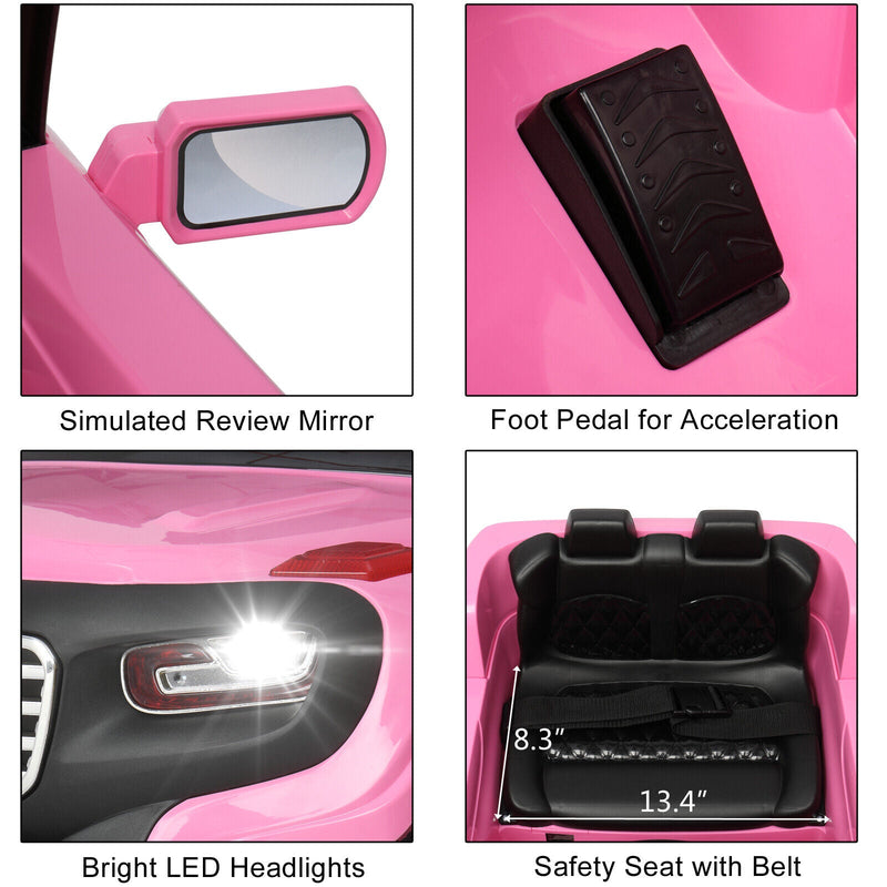 JOYMOR 6V Electric Ride-On Truck for Kids with Remote Control, Music, LED Lights, and Horn