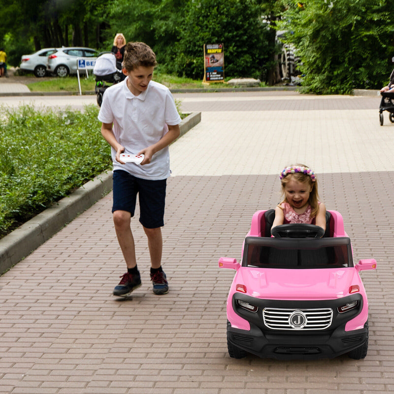 JOYMOR 6V Electric Ride-On Truck for Kids with Remote Control, Music, LED Lights, and Horn