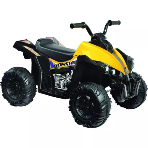 Kid Motorz 12V Monster Quad Powered Ride-On in Sleek Black Design - Hassle