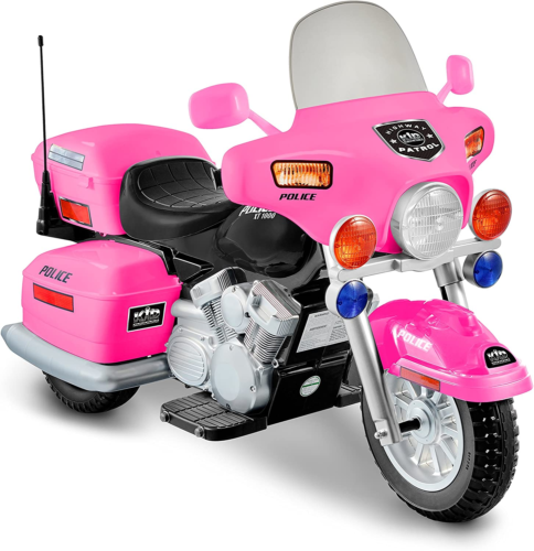 Kid Motorz 12V Pink Police Patrol Ride-On Car