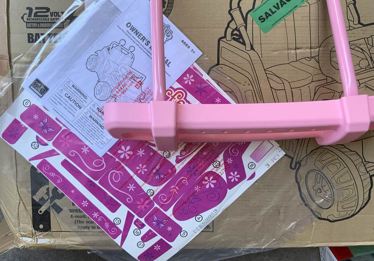 Kid Motorz 12V Surfer Girl 4x4 Ride-On - Pink, Brand New in Distressed Box
