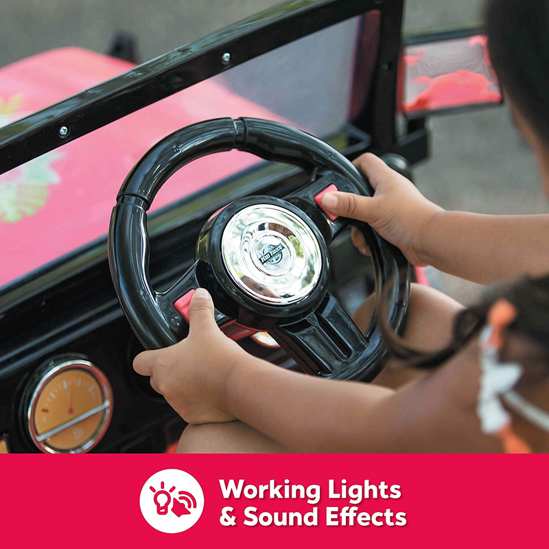 Kid Trax Beach Cruiser 4X4 Child Ride-On Car for Ages 3-5, Up to 60 lbs.