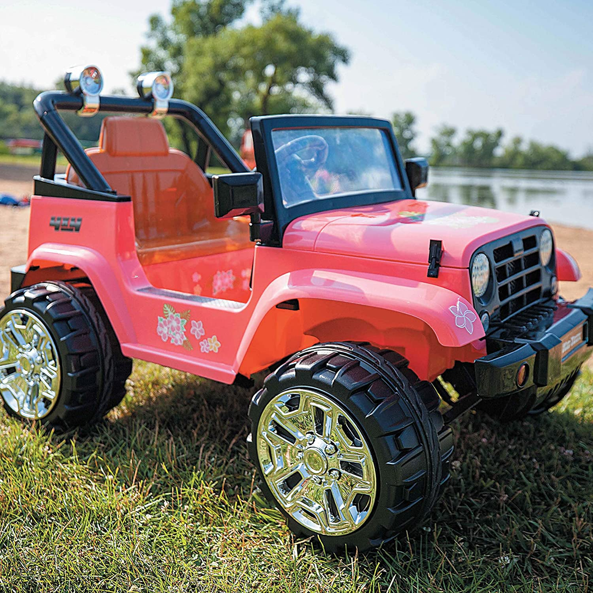 Kid Trax Beach Cruiser 4X4 Child Ride-On Car for Ages 3-5, Up to 60 lbs.