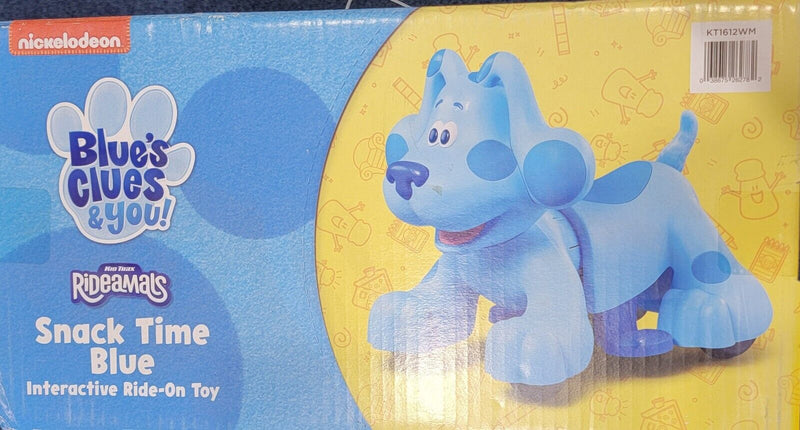 Kid Trax Blue's Clues Rideamals Interactive Ride-On Toy with Snack Time Feature - Brand New