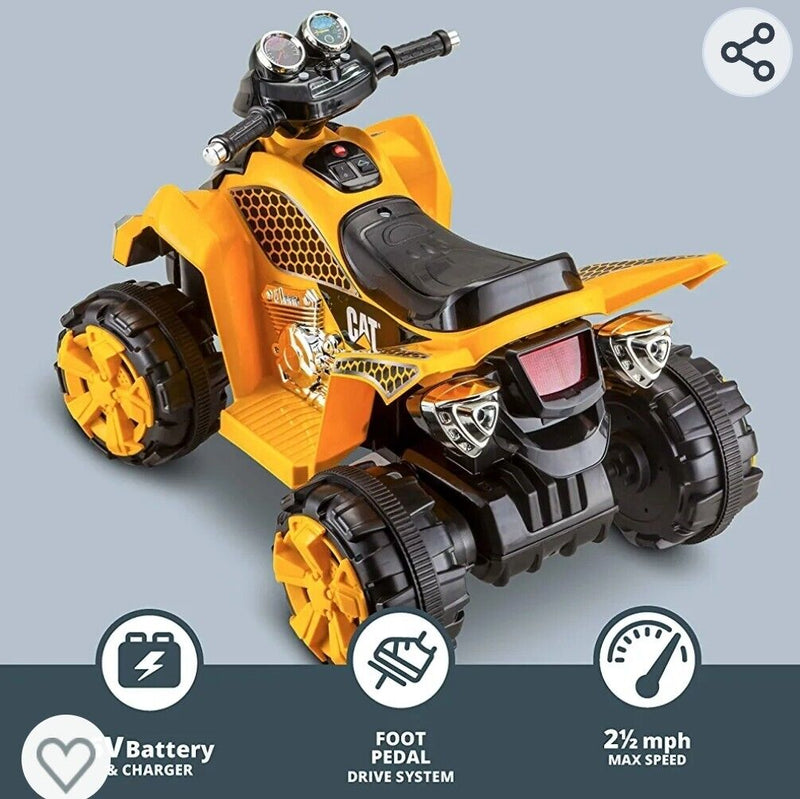 Kid Trax Caterpillar ATV 6V Ride-On Toy for Toddlers, Ages 3-5, Brand New in Box