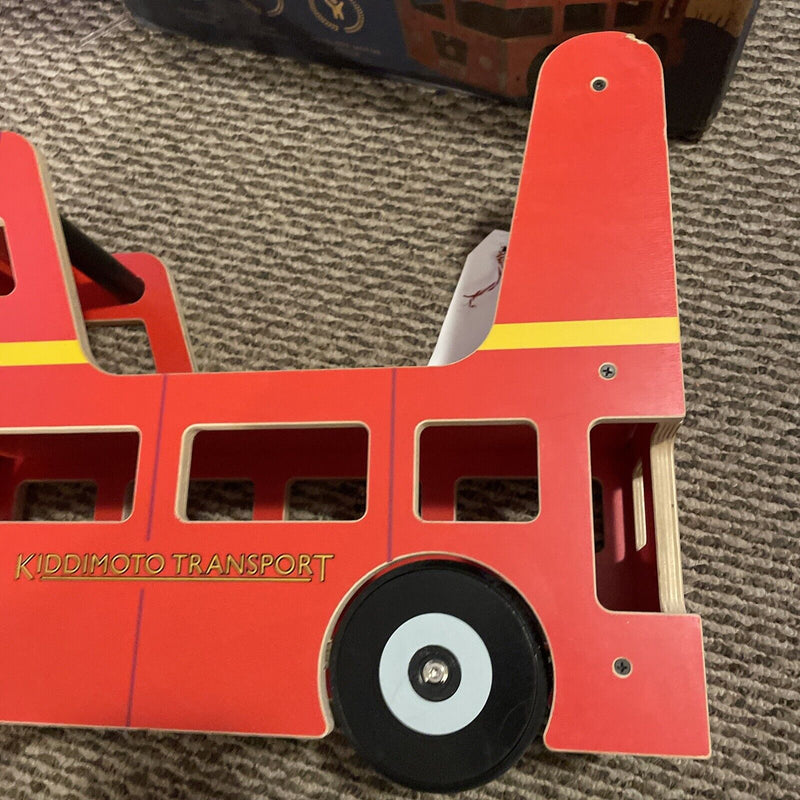 Kiddimoto London Bus Walker and Ride-On Toy for Toddlers (12-24 Months)