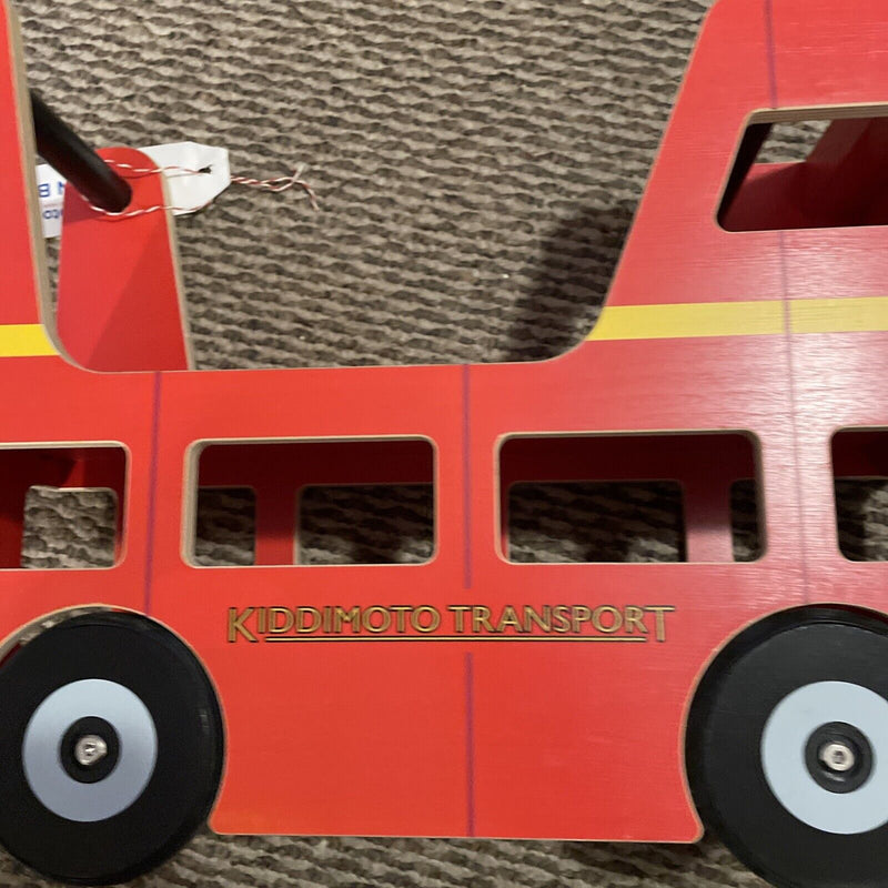Kiddimoto London Bus Walker and Ride-On Toy for Toddlers (12-24 Months)