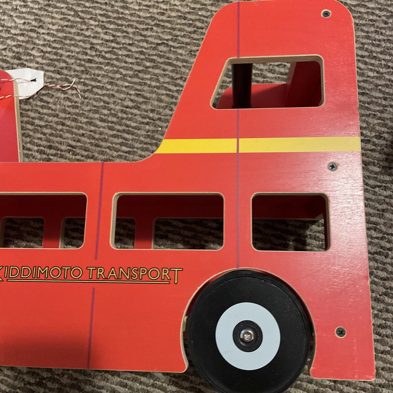 Kiddimoto London Bus Walker and Ride-On Toy for Toddlers (12-24 Months)