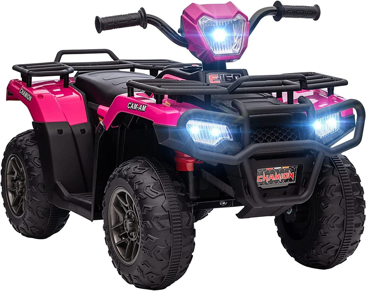 Electric 4-Wheeler ATV Quad for Kids with LED Lights, AUX Port, and USB