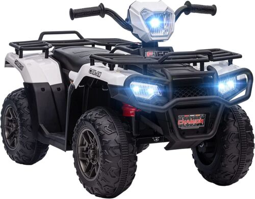 Kids 12V ATV with AUX & USB, Music & LED Lights - Battery-Powered 4 Wheeler