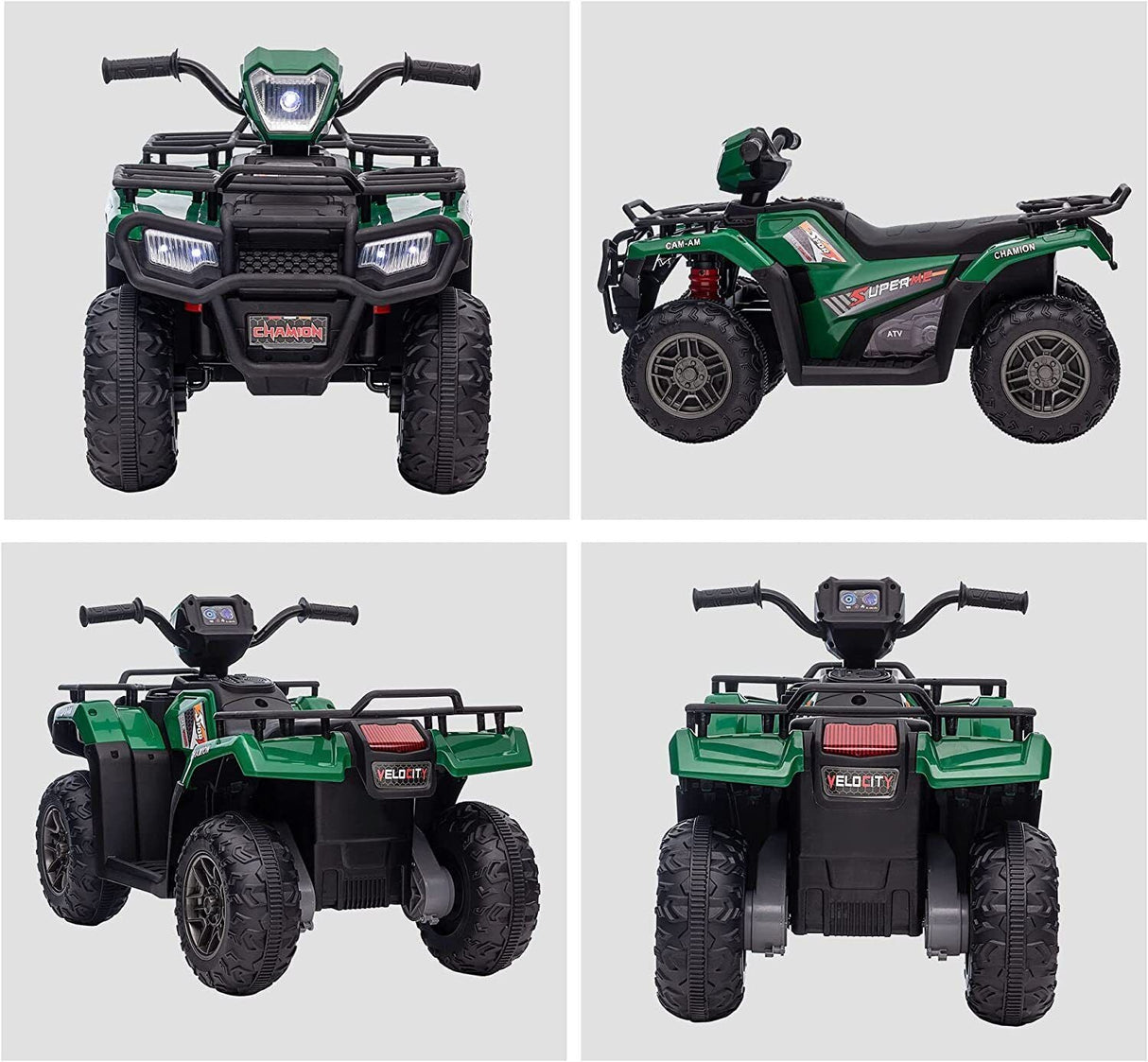 Kids 12V ATV with AUX & USB, Music & LED Lights - Battery-Powered 4 Wheeler