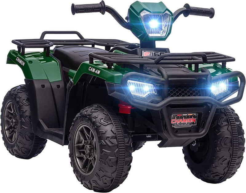 Electric 4-Wheeler Kids Ride on Car with LED Lights and MP3 Player - 12V 40W Battery-Powered ATV for Kids