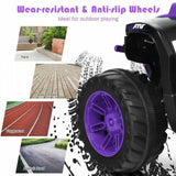 Kids 4-Wheeler ATV Quad Ride On Car with LED Light & Music - Purple