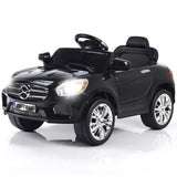 Kid's 6V Remote Control Car with LED Lights - Long-Lasting and Stylish in Black