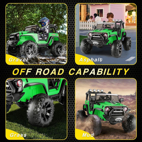 2-Seater 24V Electric Ride-On Toy Truck for Kids with Remote Control