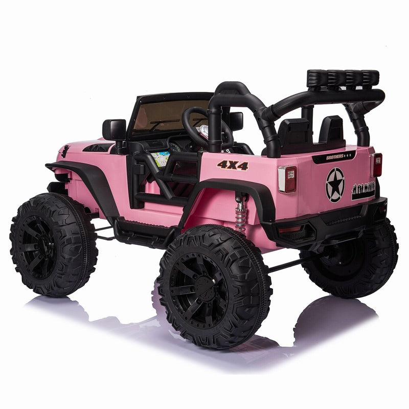 400W 2-Seater Electric Ride-On Truck for Kids with Remote Control and LED Lights