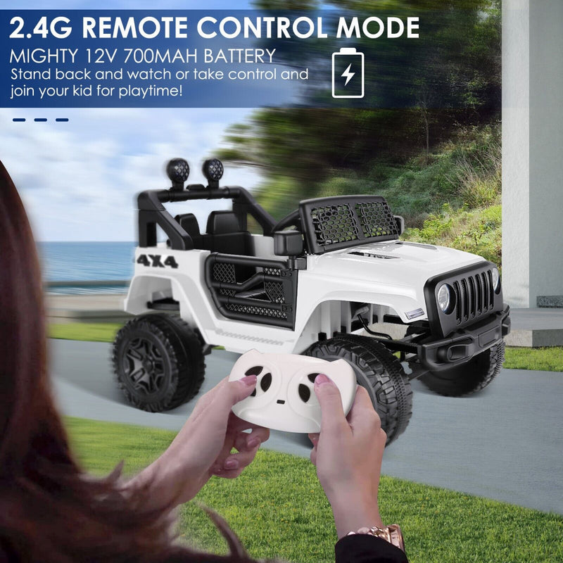 Premium 24V/12V Kids Electric Jeep Truck with Remote Control and 3 Speeds - 400W Power!