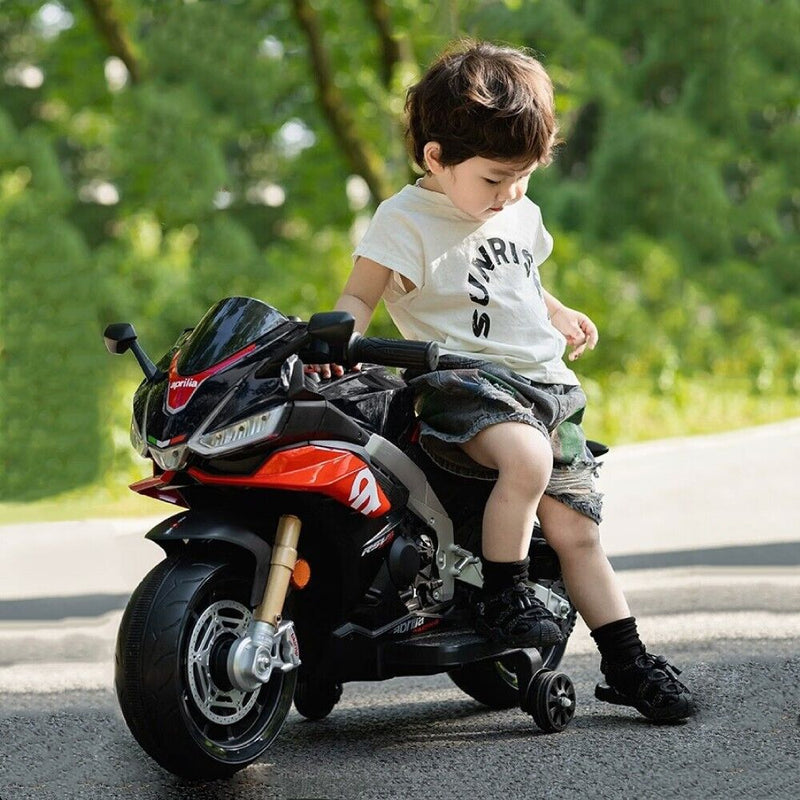 Kid's Electric Motorcycle with LED Lights and Bluetooth - 12V Ride-On Motorbike