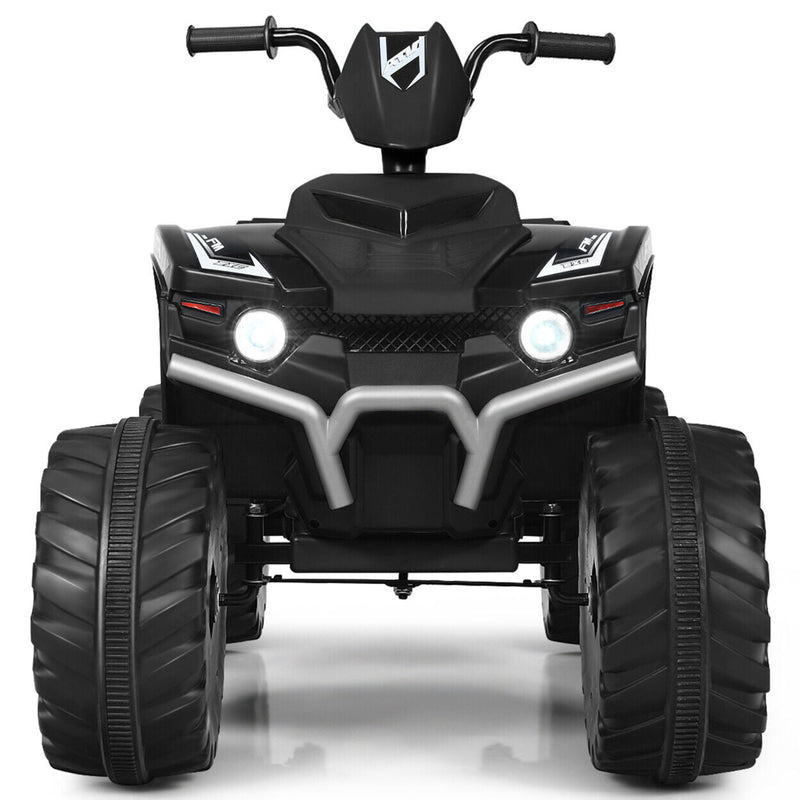 Kid's Electric Ride-On ATV with Music and LED Lights - Black