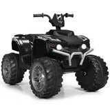 Kid's Electric Ride-On ATV with Music and LED Lights - Black