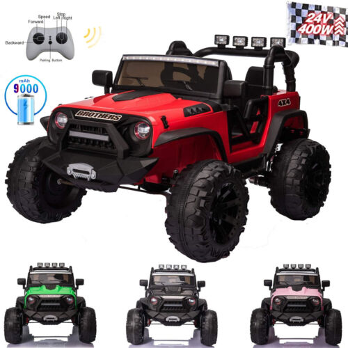 Kids Electric Ride On Car Truck with Remote Control - 24V Battery Powered 2 Seater
