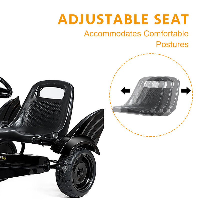 Kid's Go Kart Pedal Car with Clutch & Hand Brake - Perfect Christmas Gift!