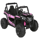 Kids' Pink Camouflage UTV Ride-On Truck with 12V Power and Single Seater Design