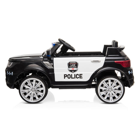 Kids Police Ride On Car with Remote Control, Music, and Horn - 12V Electric Toy