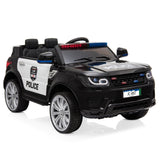Kids Police Ride On Car with Remote Control, Music, and Horn - 12V Electric Toy