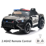 Kids Police SUV Electric Car with Remote Control - 12V Battery Powered