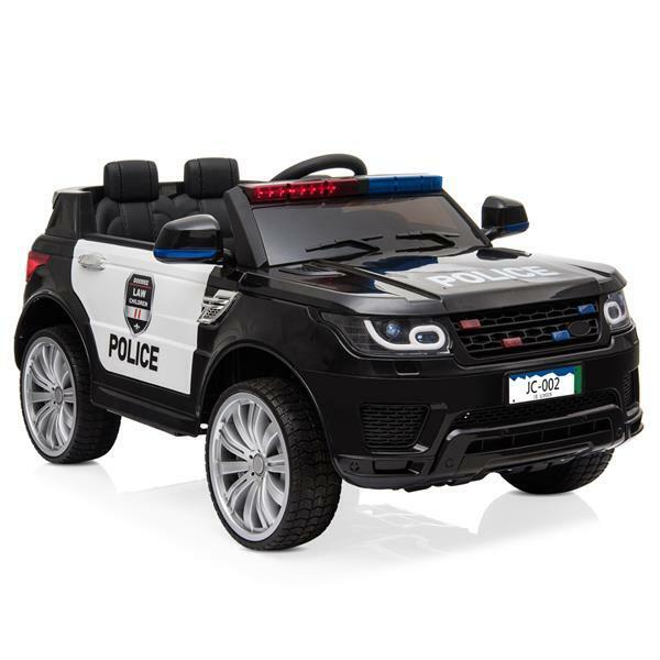 Kids Police SUV Ride-On Car with Remote Control, Flashing Lights, and Music Horn - 12V