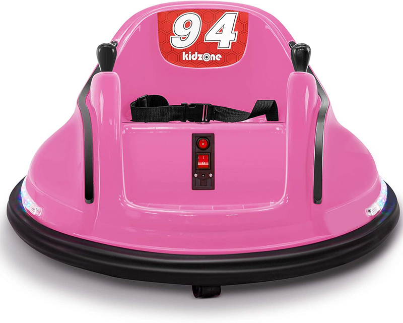 Kidzone DIY 6V Electric Bumper Car with Remote Control - Numbered from 00 to 99 for Kids
