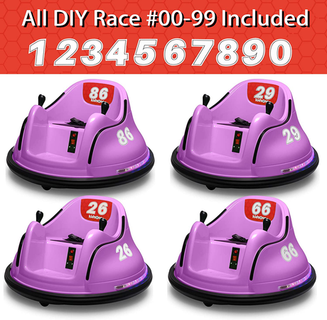 Kidzone DIY Electric Bumper Car for Kids Ages 3-8 with Remote Control - 6V Ride On Toy #00-99