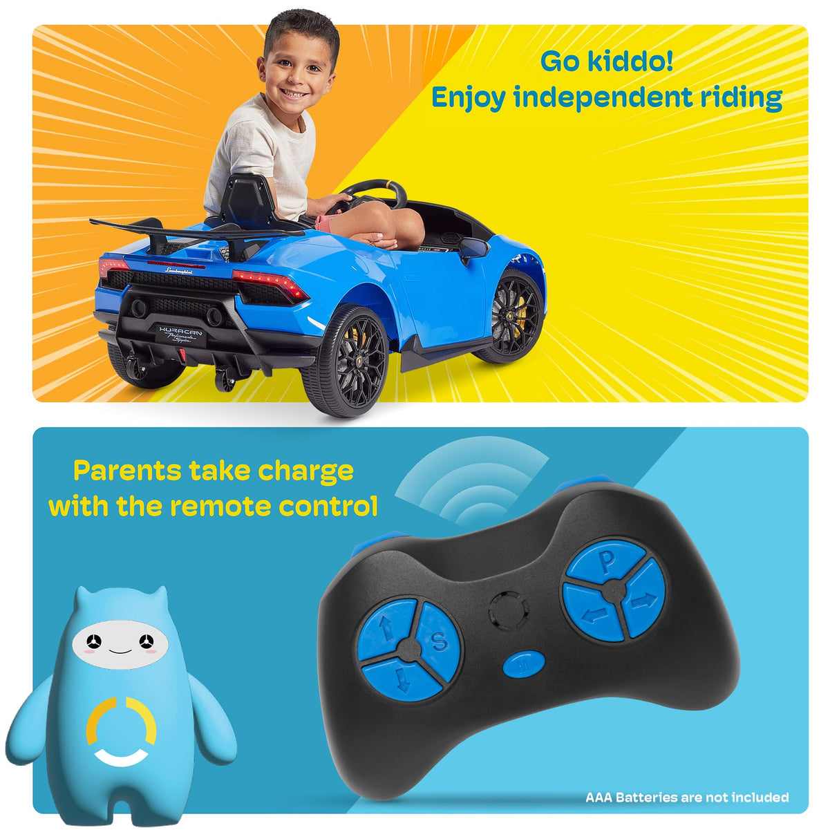 Kidzone Kids 12V Electric Ride-On Car - Choose from 6 Vibrant Colors!