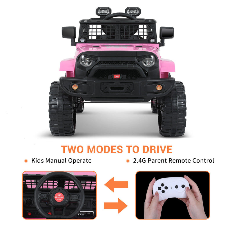 Kimbosmart 12V Kids Ride On Truck Car with Remote Control and 3 Speeds - Perfect Gift for Little Drivers
