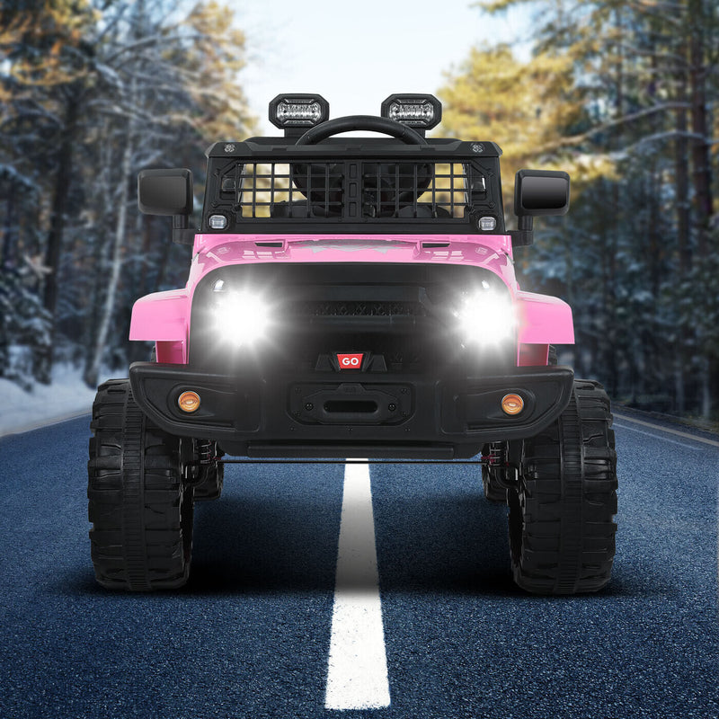 Kimbosmart 12V Kids Ride On Truck Car with Remote Control and 3 Speeds - Perfect Gift for Little Drivers