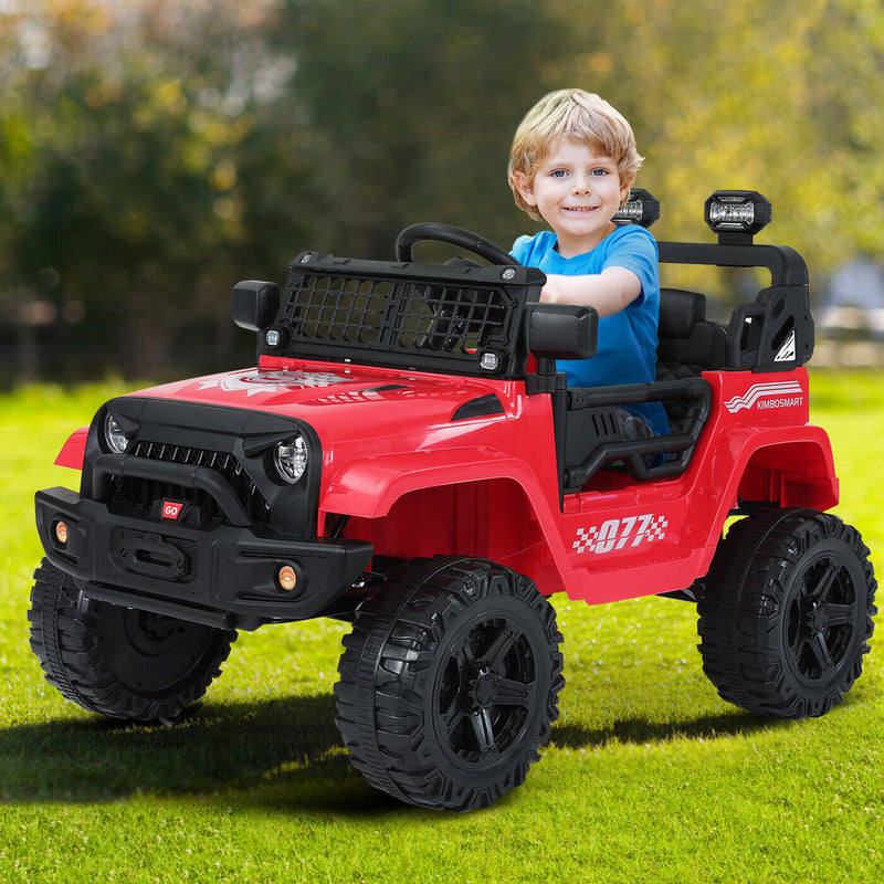 Kimbosmart 12V Kids Ride On Truck Car with Remote Control and 3 Speeds - Perfect Gift for Little Drivers