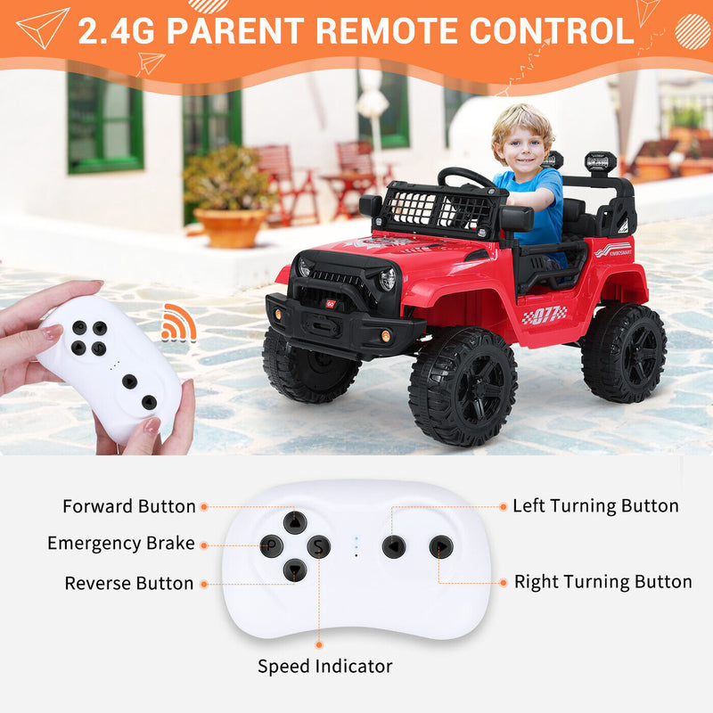 Kimbosmart 12V Kids Ride-On Truck with MP3 and Remote Control