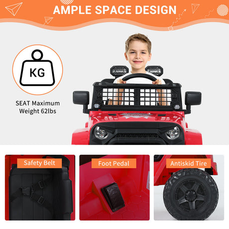Kimbosmart 12V Kids Ride-On Truck with MP3 and Remote Control