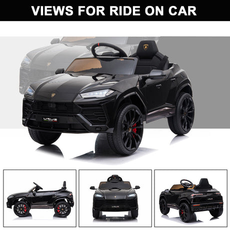 Kimbosmart 12V Licensed Lamborghini Ride On Car with 2 Speeds and Parental Control