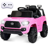 Kimbosmart 12V Licensed Toyota Tacoma Kids Ride-On Car with Charging Reminder Feature
