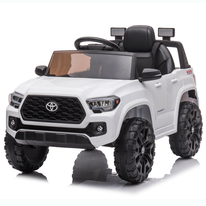 Kimbosmart 12V Licensed Toyota Tacoma Kids Ride-On Car with Charging Reminder Feature