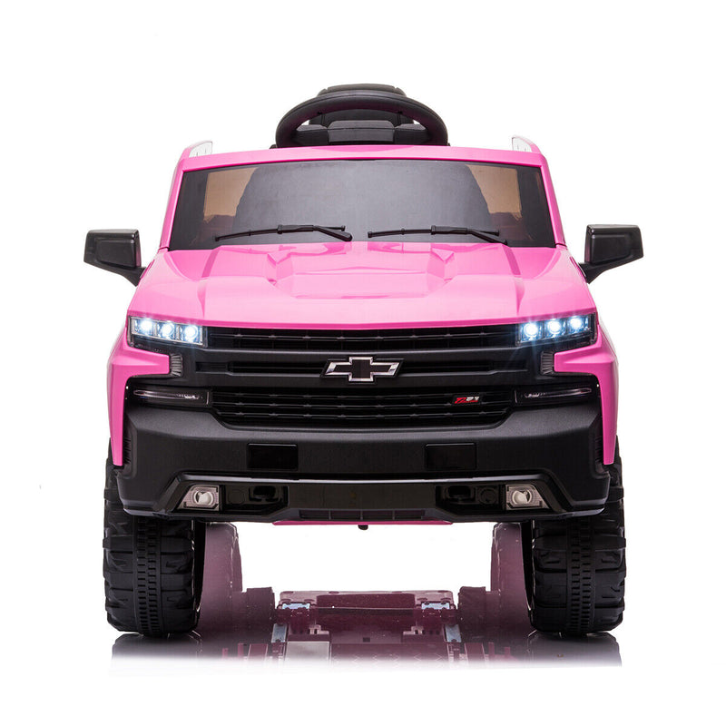 Kimbosmart Chevrolet Silverado Electric Ride-On Car for Kids with Remote Control