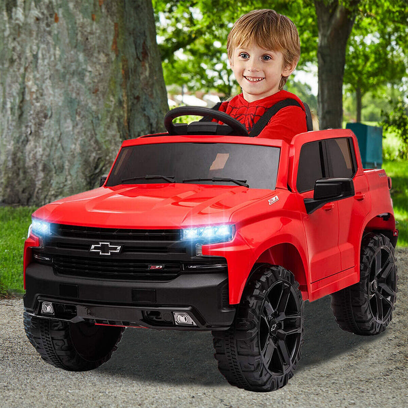 Kimbosmart Kids 12V Chevrolet Silverado Truck Ride-On with Remote Control