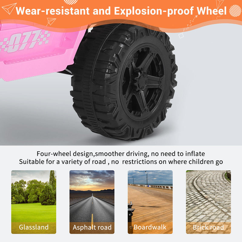 Kimbosmart Kids 12V Ride On Truck with Remote Control - Battery Powered Car for Endless Fun!