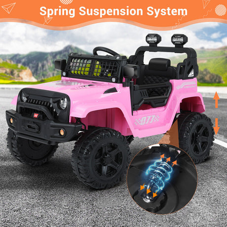 Kimbosmart Kids 12V Ride On Truck with Remote Control - Battery Powered Car for Endless Fun!