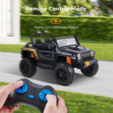 KLOKICK 14V Electric Ride-On Truck for Kids with 2 Seats, Remote Control, and FM Radio
