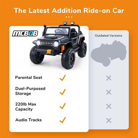 12V Electric Ride-On Truck for Kids with Parental Remote Control - 220 lbs Weight Capacity