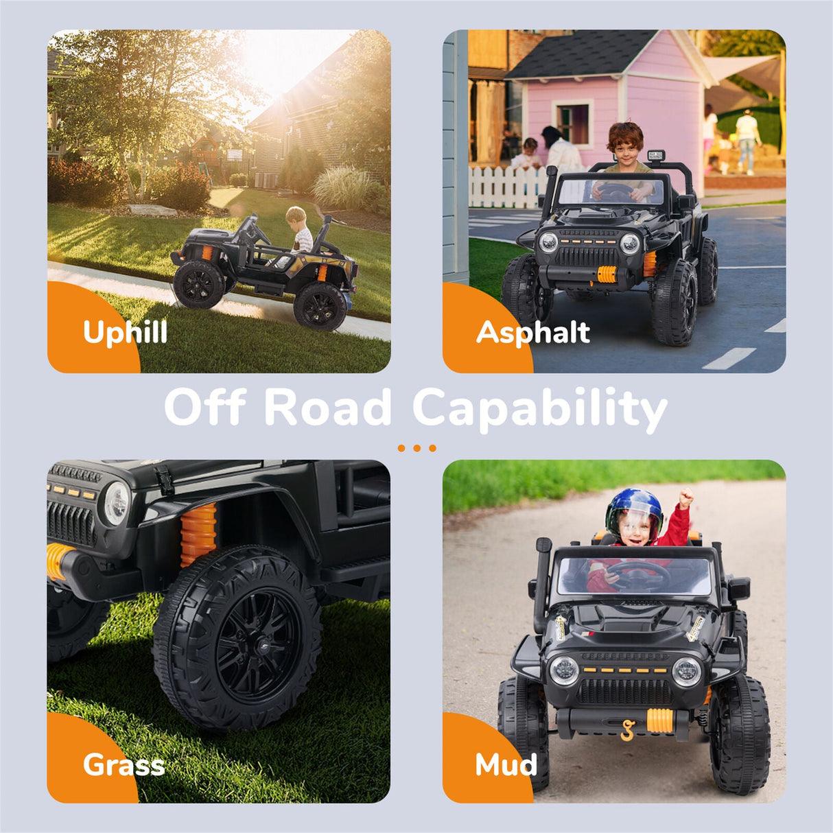 12V Battery Powered 2 Seater Kids Ride On Truck with Remote Control