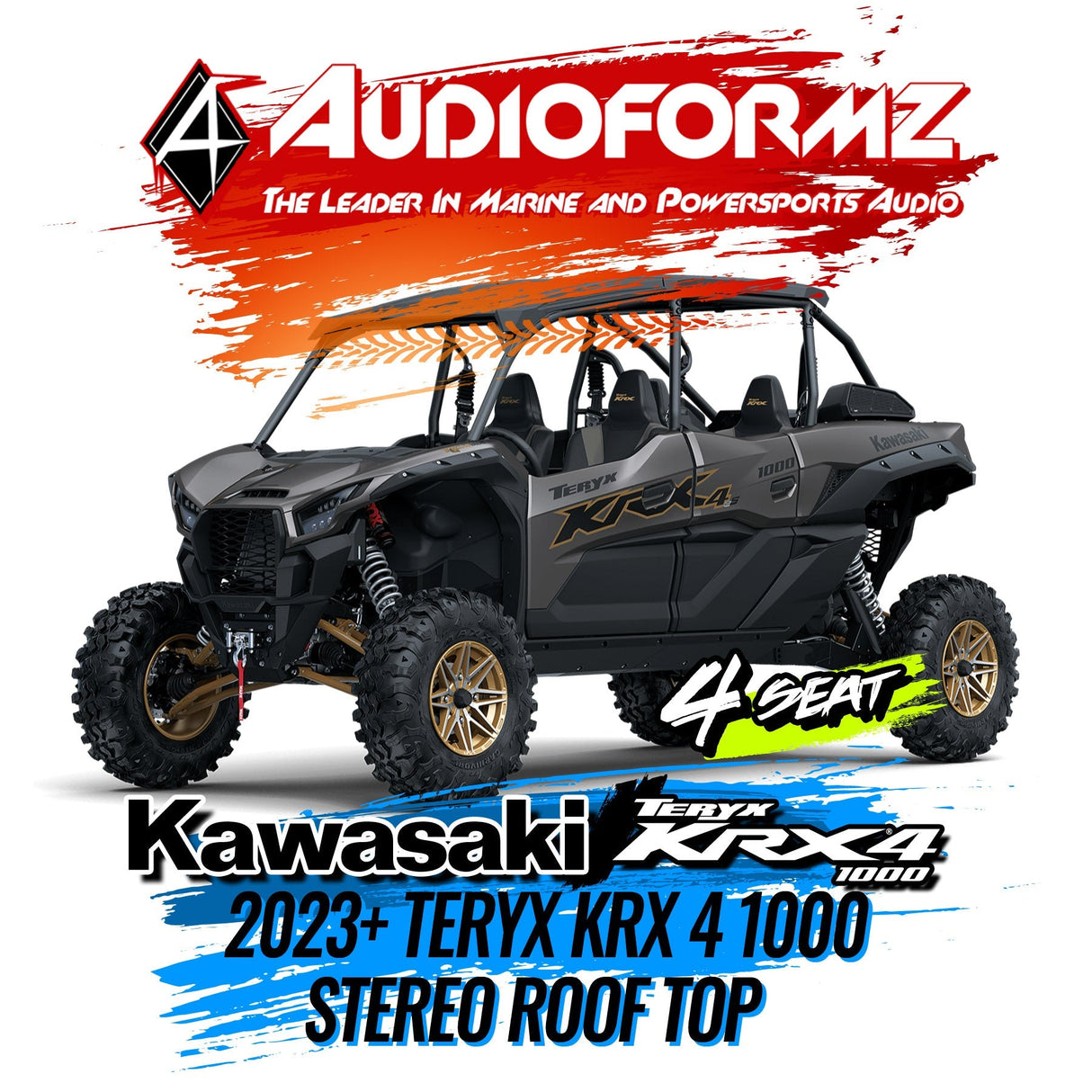 2023+ Kawasaki Teryx KRX 4 1000 Stereo Tops (4-Seat) Kawasaki